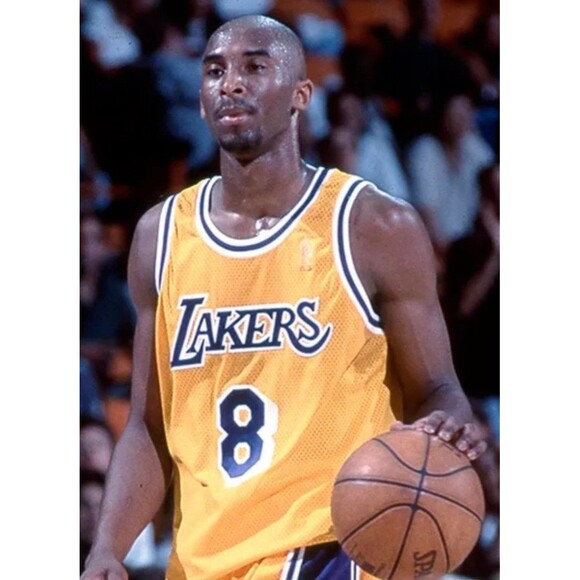 Kobe Bryant #8 (Mitchell/Ness)-(Lakers)-(Yellow)-(Jersey)-(New Cond.)-(M)-$93.00 - Picture 4 of 13